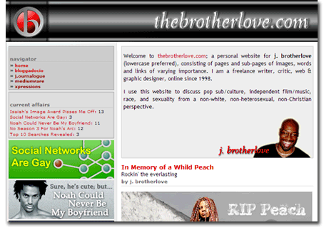 screenshot of thebrotherlove.com